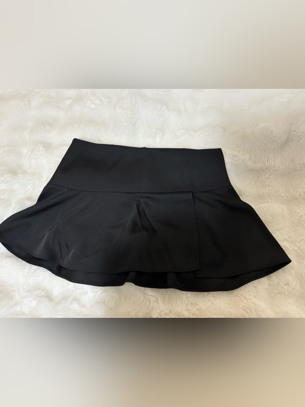 Garage Black Ruffle Mini Skirt